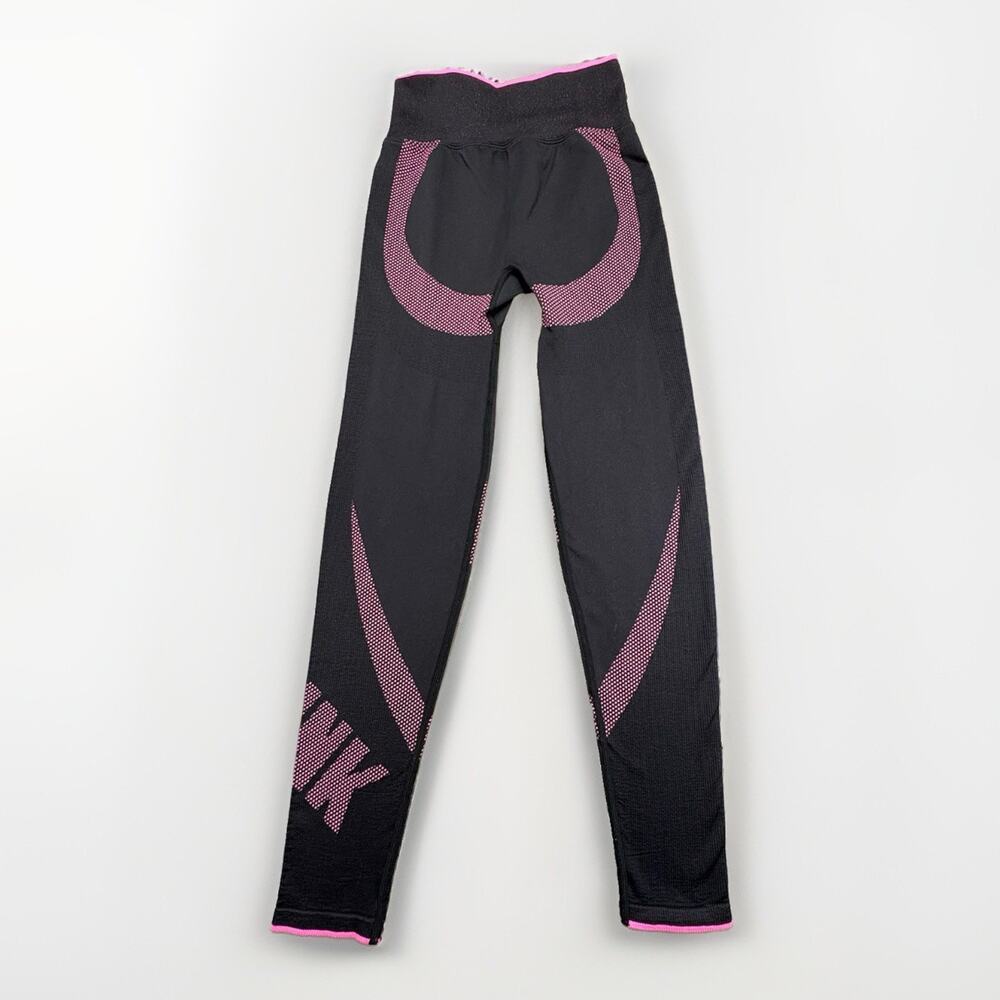 Victoria’s Secret PINK Active Leggings Pink & Black Women’s Size Small - Picture 2 of 7